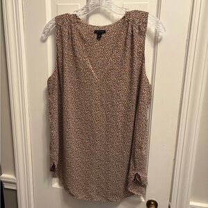 Women's Sleeveless Top in Brown/Peach Pattern